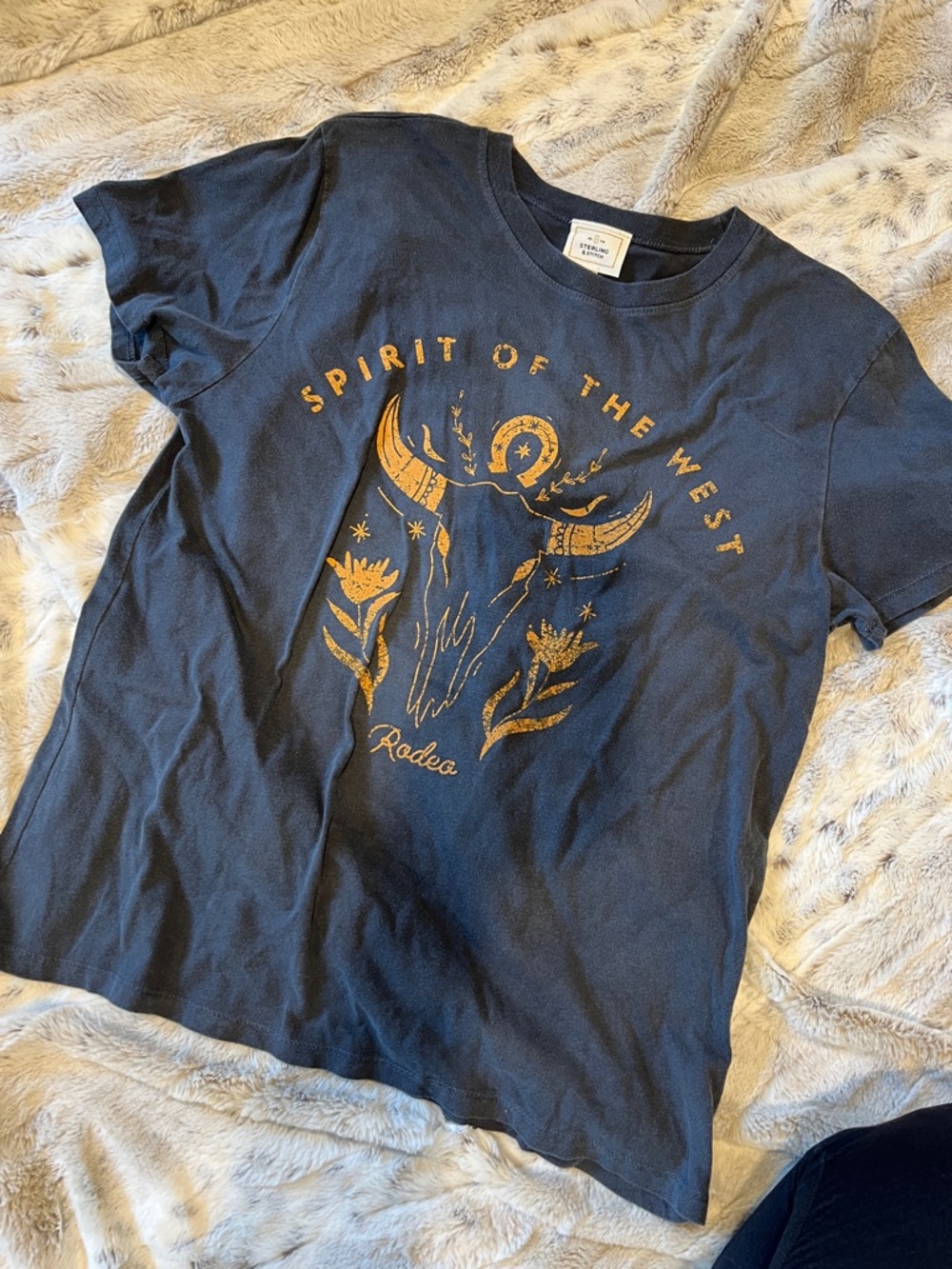 Spirit of the West Black Graphic Tee by Unknown Brand
